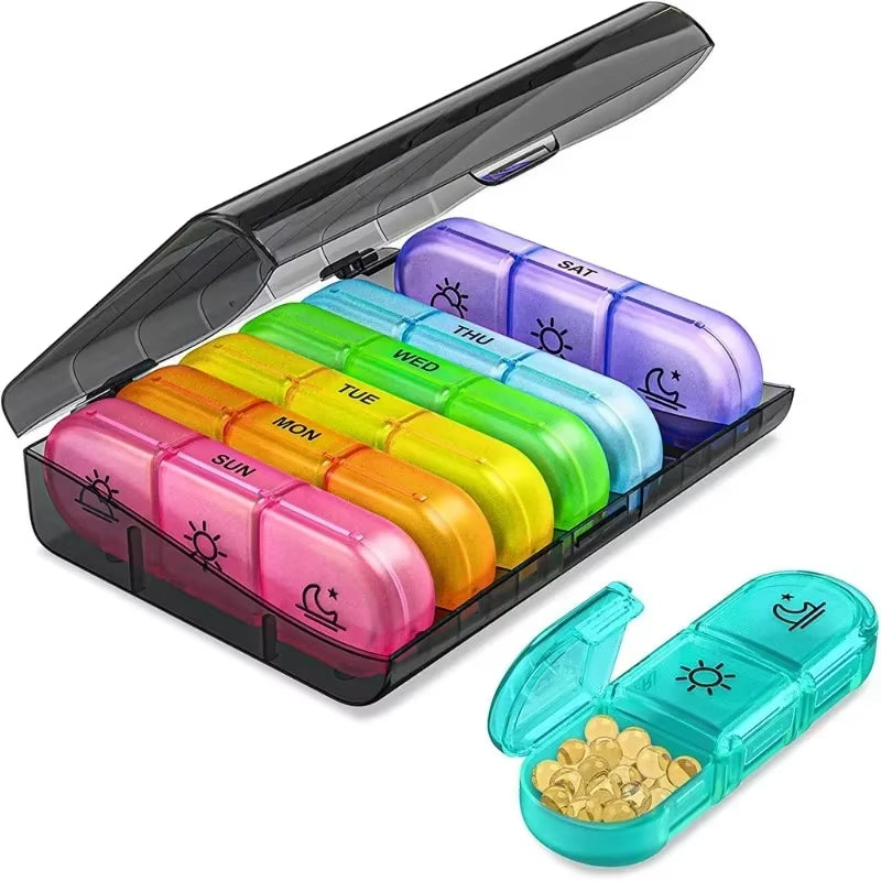 Pill Organizer | 7-Day Travel Case | Large BPA-Free Compartments