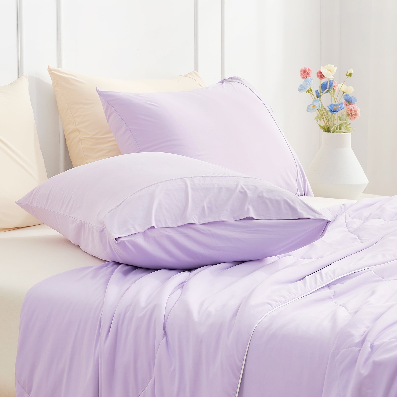 Pillowcases for Hot Sleepers | Japanese Cooling Fabric | 2-Pack | Breathable Night Sweat Reduction