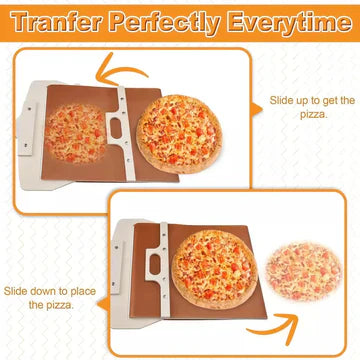 Pizza Peel | Sliding Transfer Design | Sustainable Wood, 55 x 35 cm
