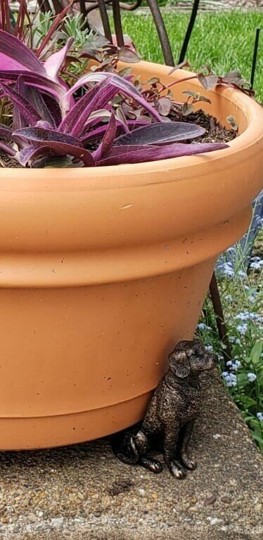 Plant Pot Risers | Animal Figurine Design | Set of 3 Frost-Resistant Resin | Improves Drainage