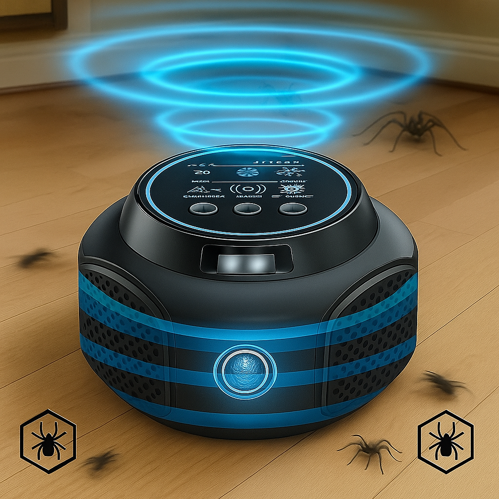 Plug-In Ultrasonic Spider Repeller | Chemical-Free & Pet-Safe | 3,200 sq ft Coverage