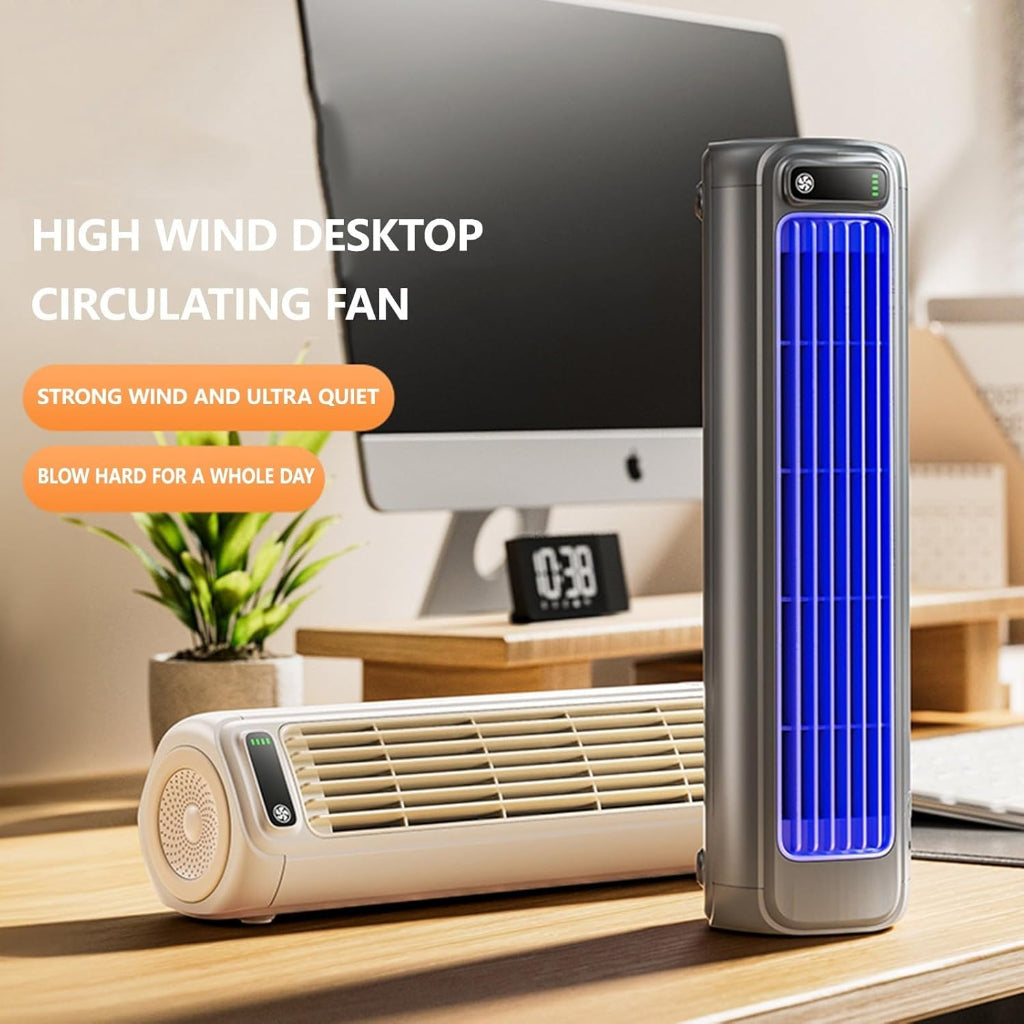 Portable Bladeless Cooler | Evaporative Cooling | USB-C Rechargeable, Up to 8H Runtime | Quiet