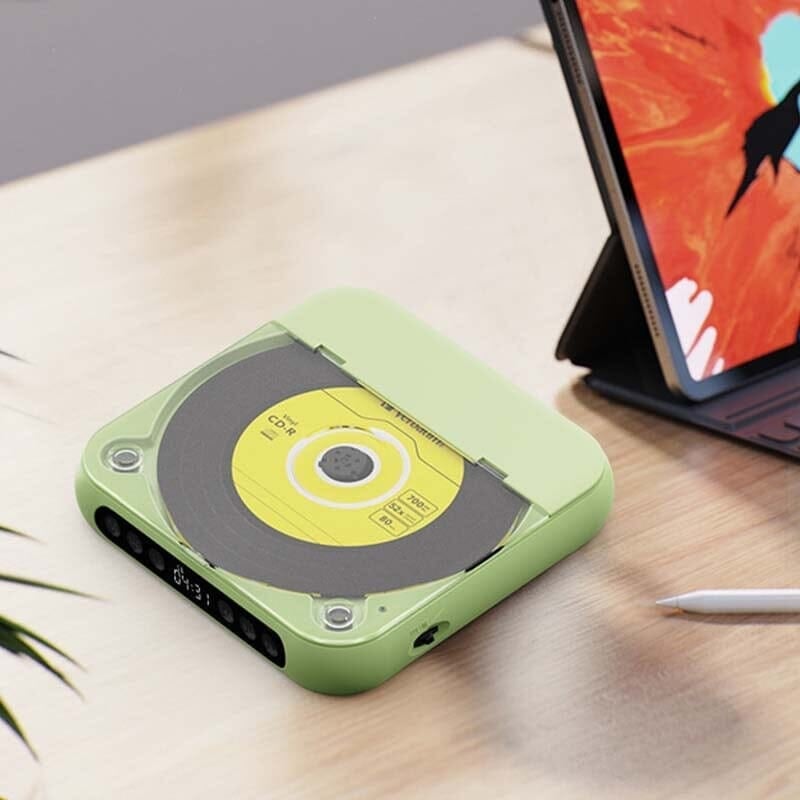 Portable CD Player | Bluetooth & Wired Playback | Up to 6-Hour Battery