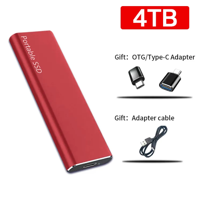 Portable External Hard Drive | 4TB USB-C | Metal Casing