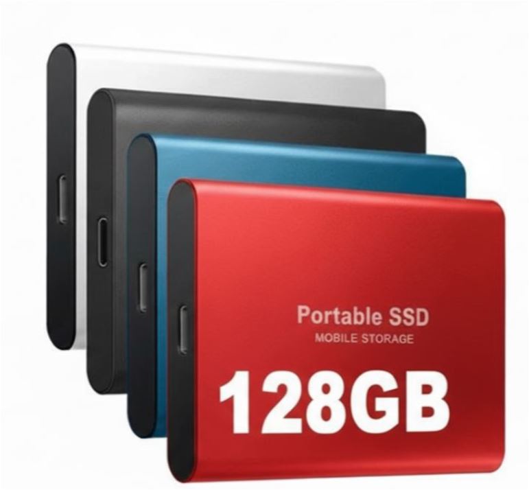 Portable External SSD | Ultra-Fast 128GB | Sleek Aluminum Casing | Travel-Ready