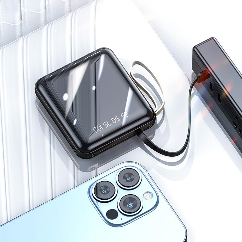 Portable Power Bank | Fast Charge | Built-In Lightning, USB-C & Micro-USB | High Capacity