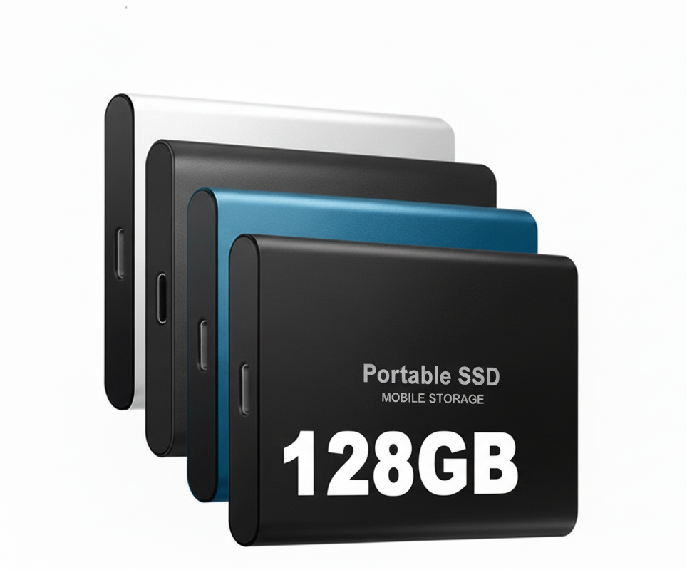 Portable SSD | 128GB High-Speed Storage | USB-C | Compact Design
