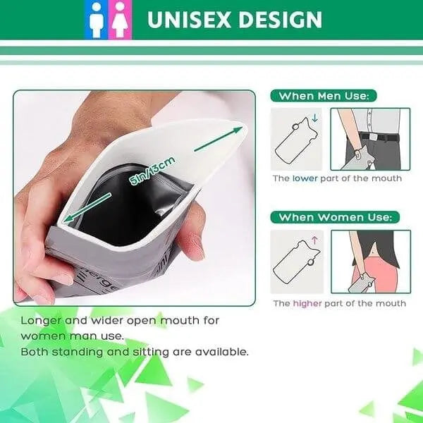 Portable Travel Urine Bag | Leak-Proof & Odor-Sealing | 700ml Capacity | One-Hand Operation