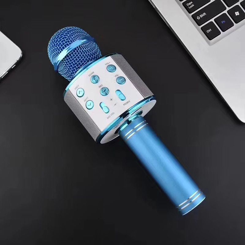 Portable Wireless Karaoke Microphone | Stereo Speakers & Reverb | Bluetooth, AUX & USB Playback