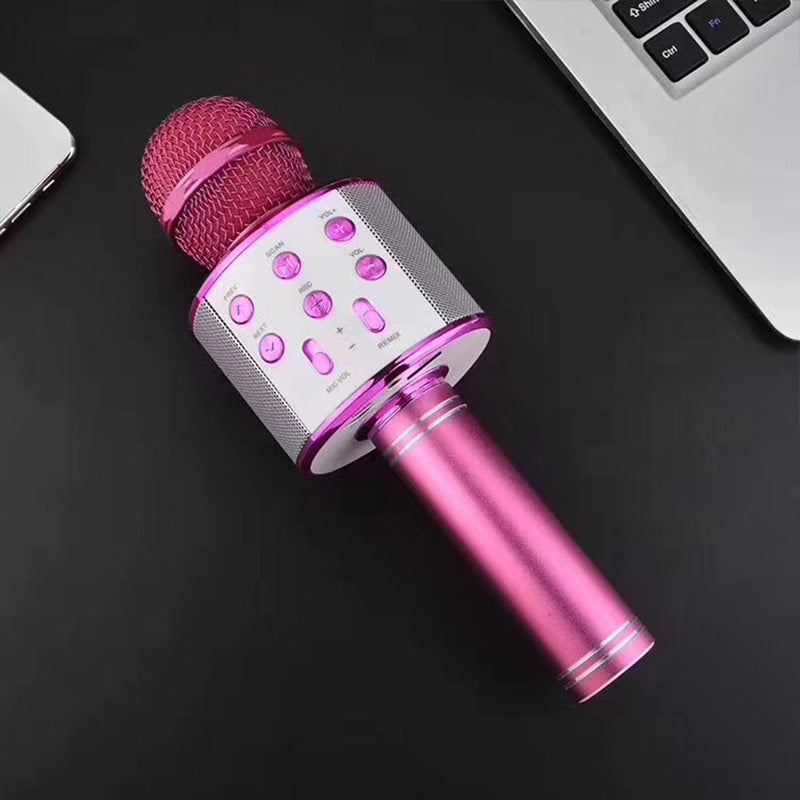 Portable Wireless Karaoke Microphone | Stereo Speakers & Reverb | Bluetooth, AUX & USB Playback