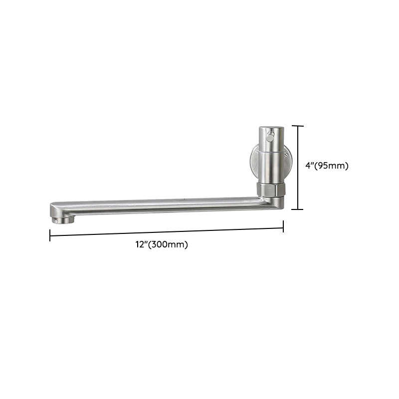 Pot Filler Faucet | Low-Profile Swivel Spout | Stainless Steel Single Handle | Lead-Free
