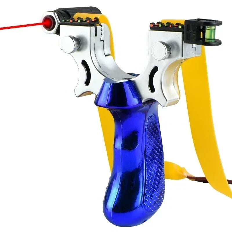 Precision Slingshot | Laser Sight & Built-In Level | Non-Slip Grip