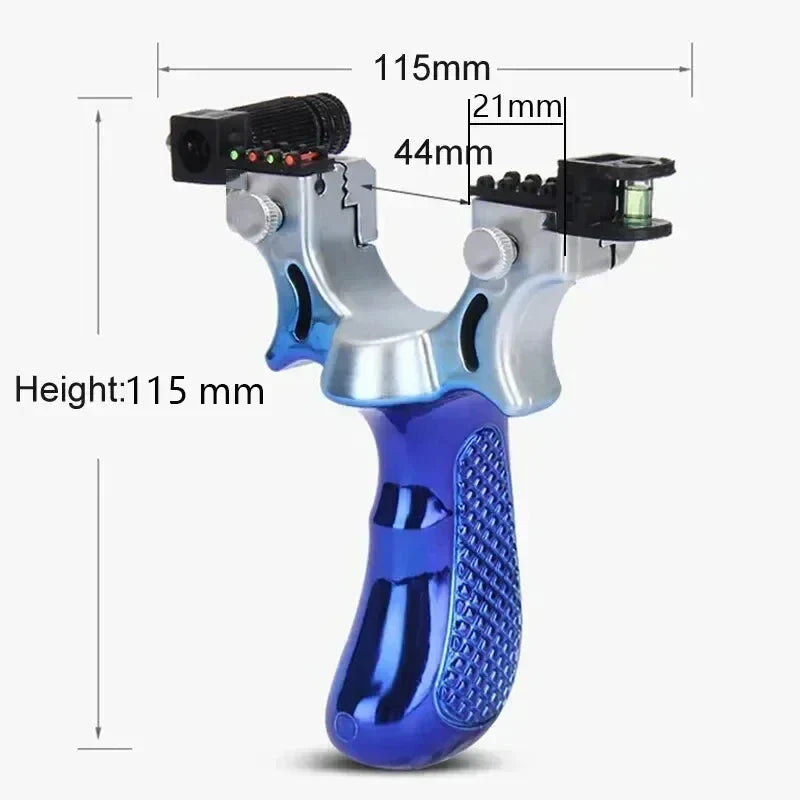 Precision Slingshot | Laser Sight & Built-In Level | Non-Slip Grip