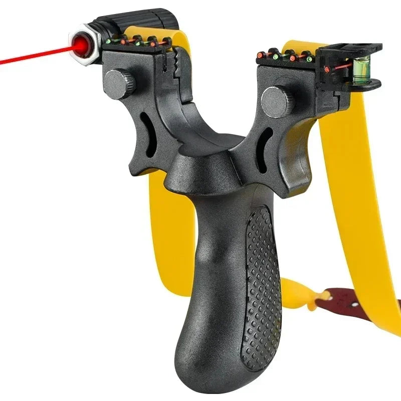 Precision Slingshot | Laser Sight & Built-In Level | Non-Slip Grip