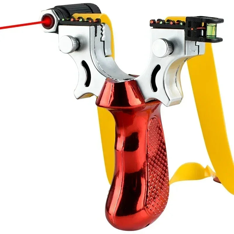 Precision Slingshot | Laser Sight & Built-In Level | Non-Slip Grip