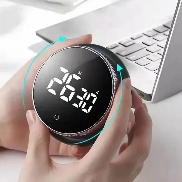 Productivity Timer | Compact Magnetic Design | Push-Button Operation | Work Efficiency