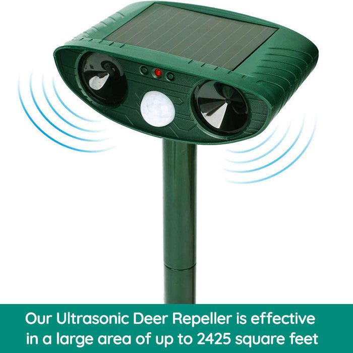 Raccoon & Pest Repeller | Motion-Activated Ultrasonic | Solar-Powered & Waterproof | Pet-Safe