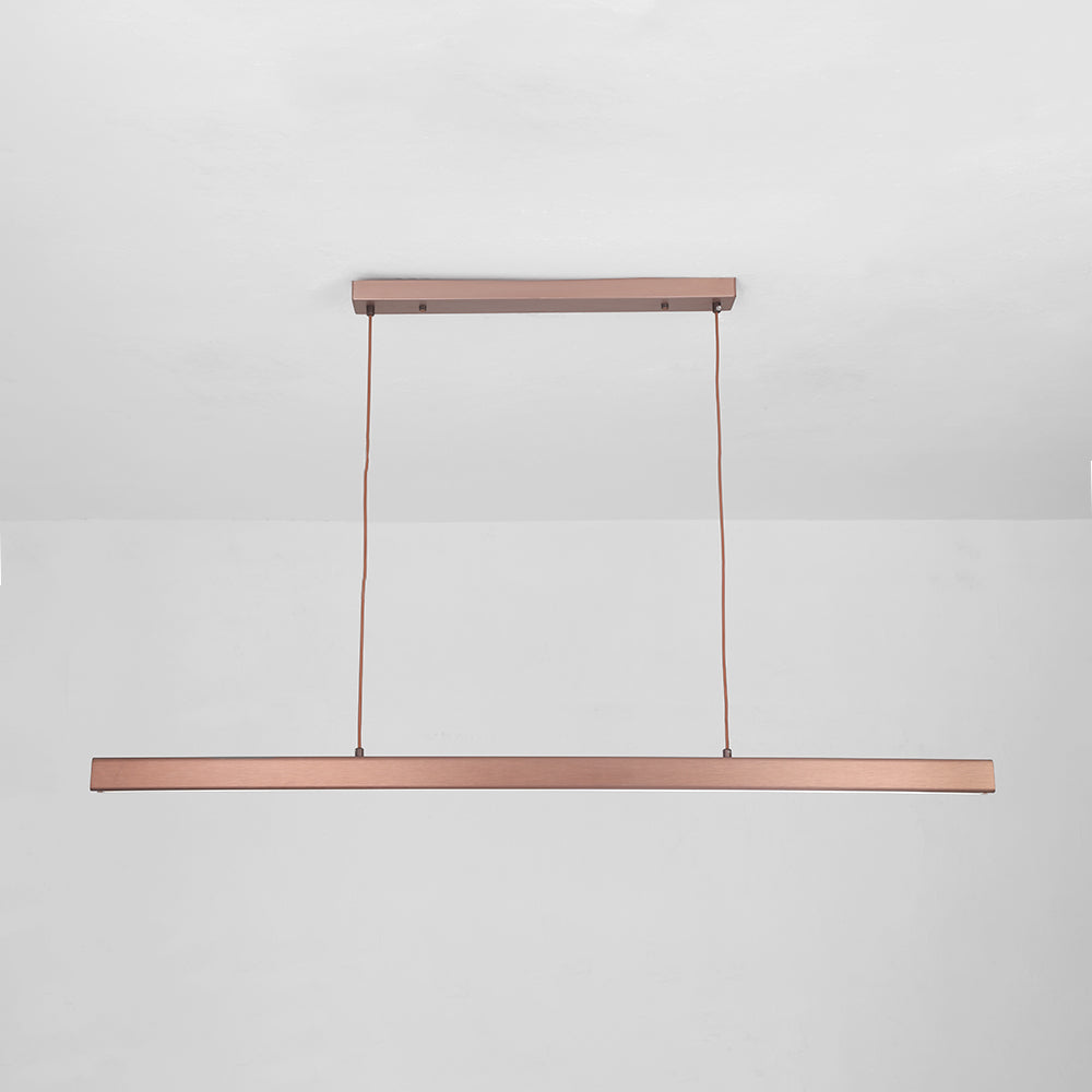 Rectangular LED Pendant Light | Slim Linear Minimalist | Adjustable Height | Energy-Efficient