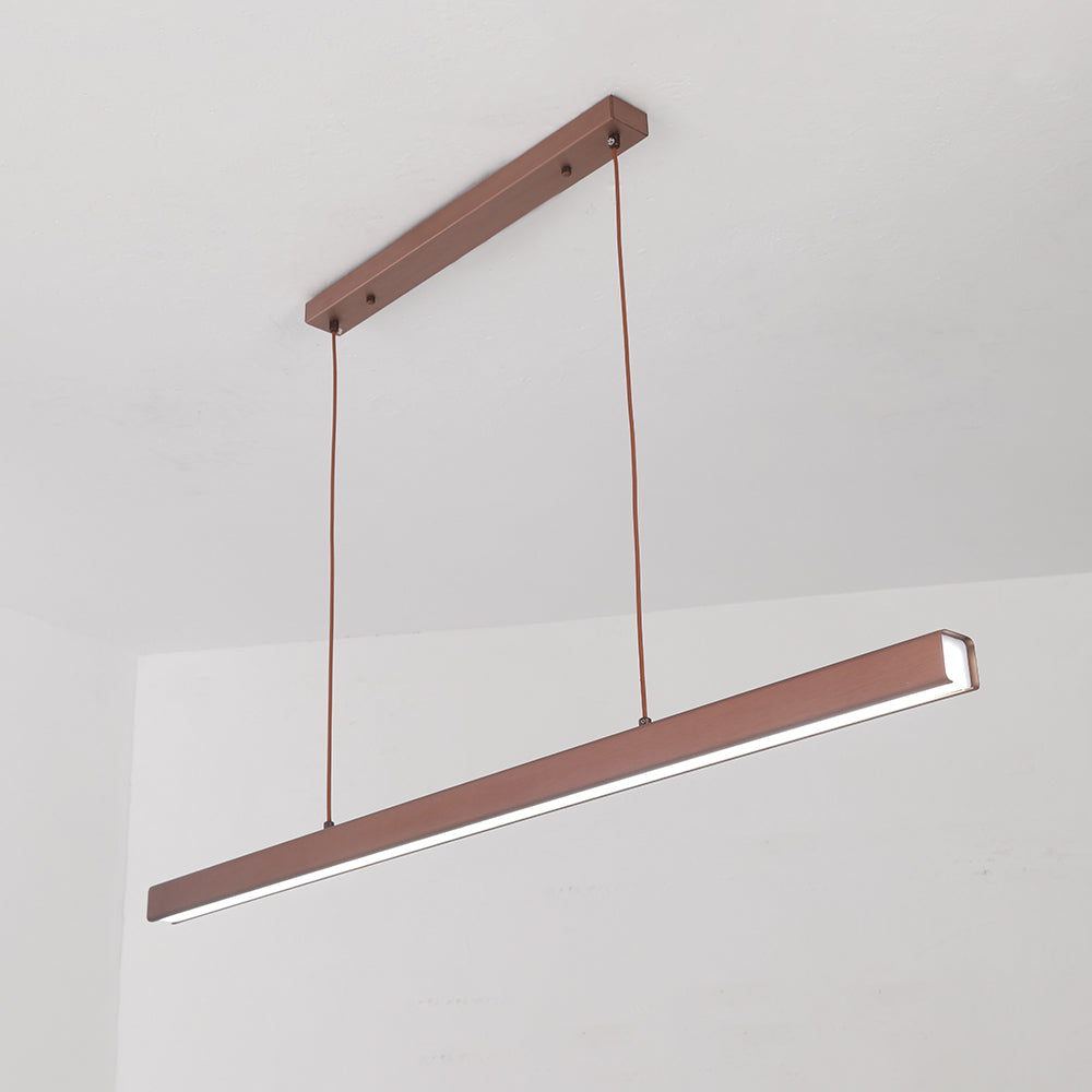 Rectangular LED Pendant Light | Slim Linear Minimalist | Adjustable Height | Energy-Efficient