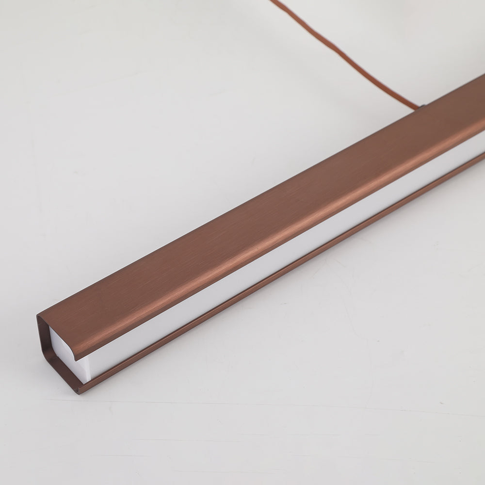 Rectangular LED Pendant Light | Slim Linear Minimalist | Adjustable Height | Energy-Efficient