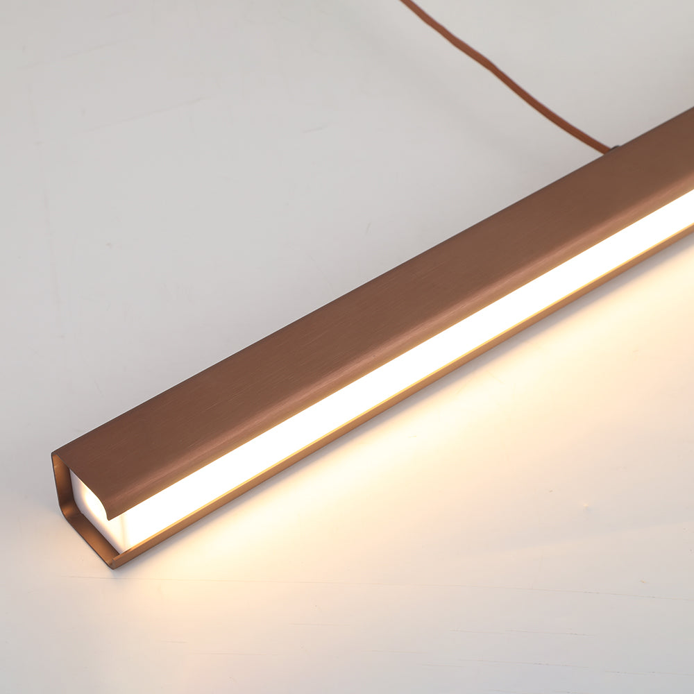 Rectangular LED Pendant Light | Slim Linear Minimalist | Adjustable Height | Energy-Efficient