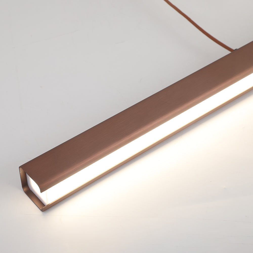 Rectangular LED Pendant Light | Slim Linear Minimalist | Adjustable Height | Energy-Efficient