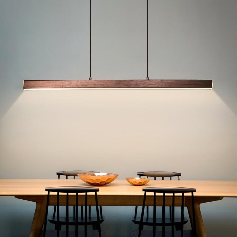 Rectangular LED Pendant Light | Slim Linear Minimalist | Adjustable Height | Energy-Efficient