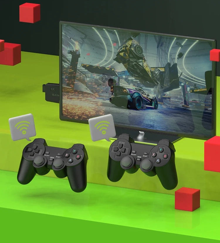 Retro Gaming Console | Massive Preloaded Library | 64GB Storage | Wireless Controllers Included