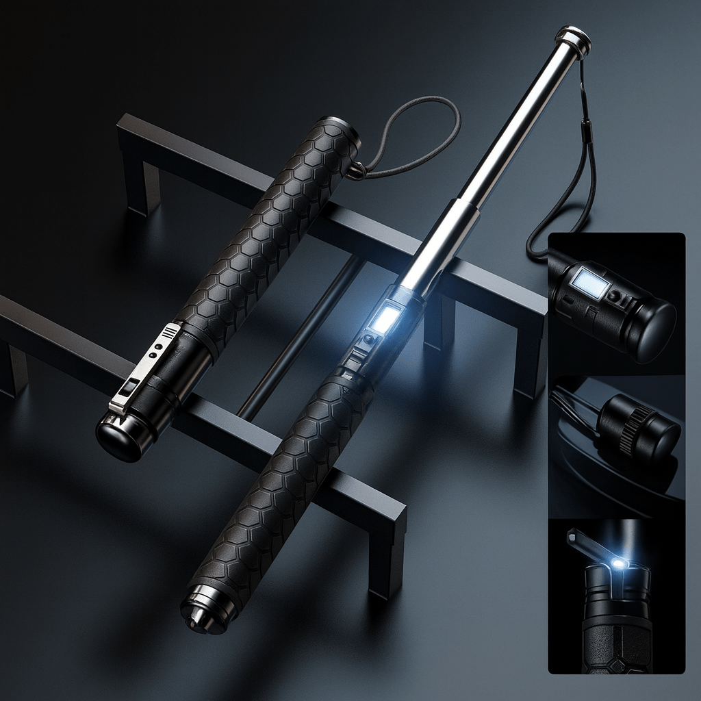 Self-Defense Walking Stick | Quick-Deploy | Durable Steel & Ergonomic Handle | Enhanced Stability