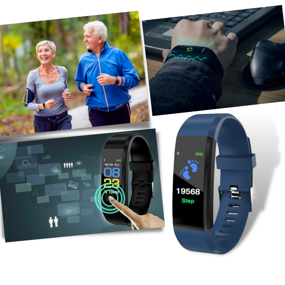 Senior Smartwatch | Large LED Display | Heart Rate & BP Monitor | Senior-Friendly Design