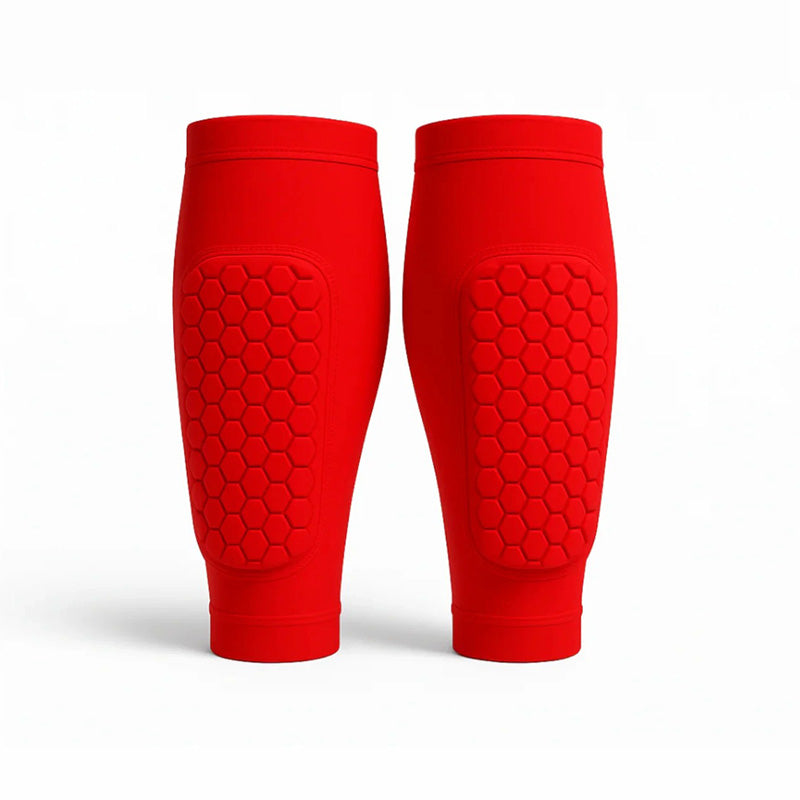 Shin Guards for Skiing & Football | Low-Profile Shock Pad | Breathable Fabric & Light Compression