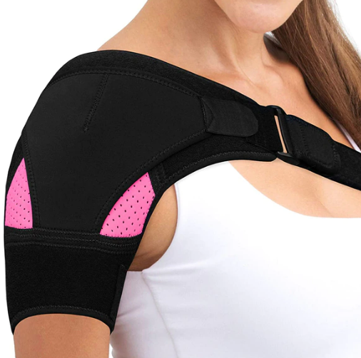 Shoulder Support Brace | Adjustable Compression & Stabilizer | Breathable Neoprene, Reversible Fit