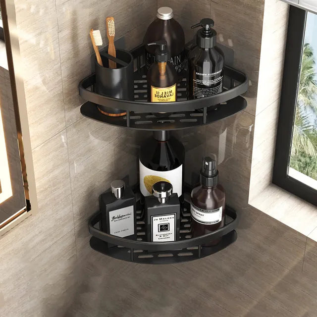 Shower Corner Shelf | No-Drill Self-Adhesive | 2-Piece Set