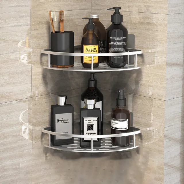 Shower Corner Shelf | No-Drill Self-Adhesive | 2-Piece Set