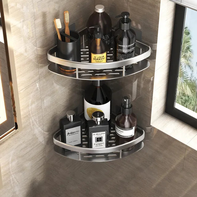 Shower Corner Shelf | No-Drill Self-Adhesive | 2-Piece Set