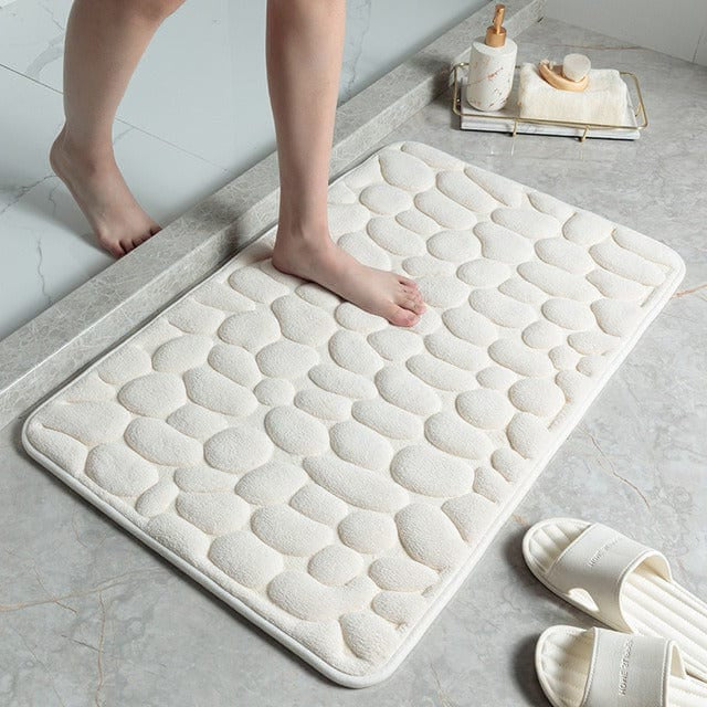 Shower Mat | Cushioned Microfiber Non-Slip Backing | Quick-Dry & Easy Clean