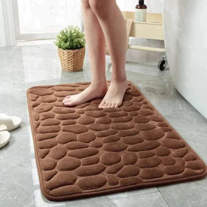 Shower Mat | Cushioned Microfiber Non-Slip Backing | Quick-Dry & Easy Clean