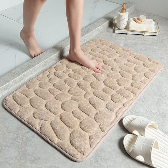 Shower Mat | Cushioned Microfiber Non-Slip Backing | Quick-Dry & Easy Clean
