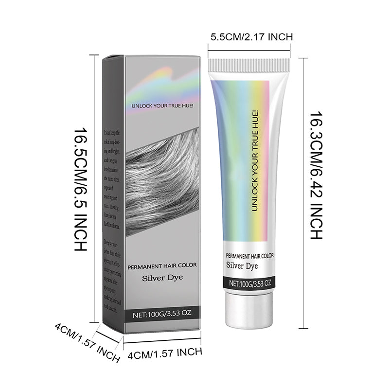Silver Hair Color | Ammonia-Free Plant Extract Formula | 100g | Aloe & Hydrolyzed Wheat Protein