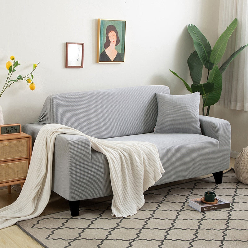 Sofa Cover | Waterproof Stretch Slipcover | Elastic Hem & Reversible | Dust & Scratch Protection