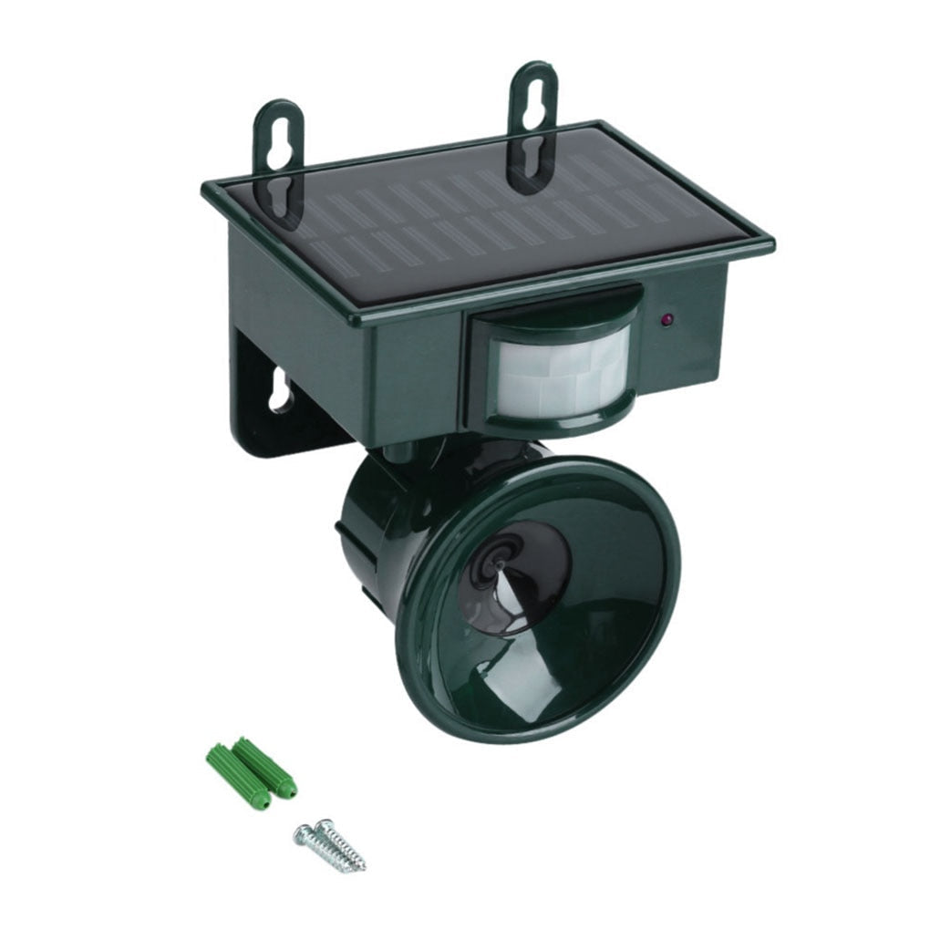 Solar Bird Repeller | Motion-Activated PIR Sensor | Predator Sound Deterrent