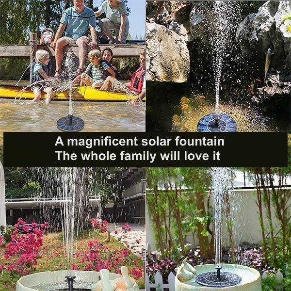 Solar Garden Fountain Pump | 50cm Jet Height | Monocrystalline Panel | Easy Setup