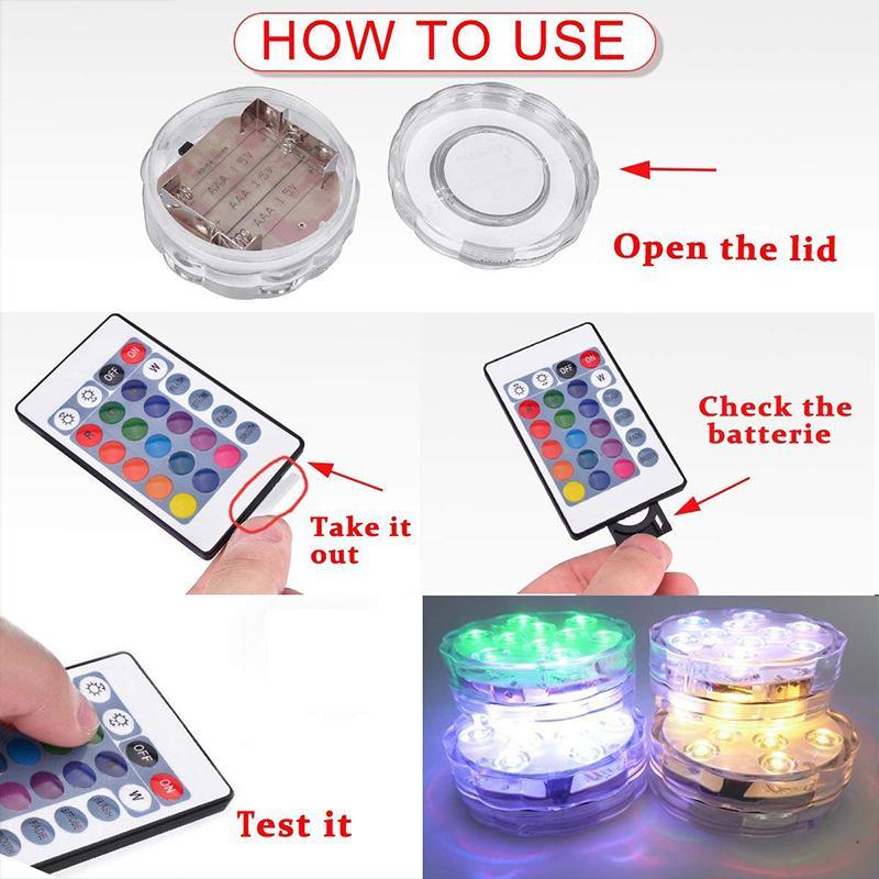 Submersible LED Pool Light | Remote-Controlled Multi-Color | Suction-Cup Mount