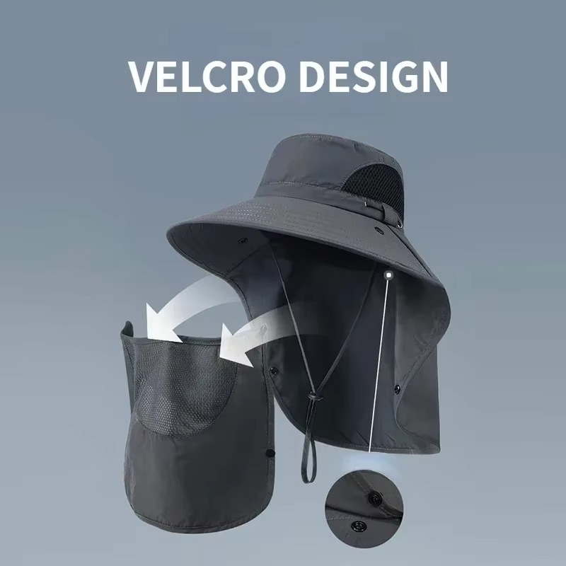 Sun Hat for Hiking & Fishing | UV Protection | Wide Brim & Detachable Neck Flap