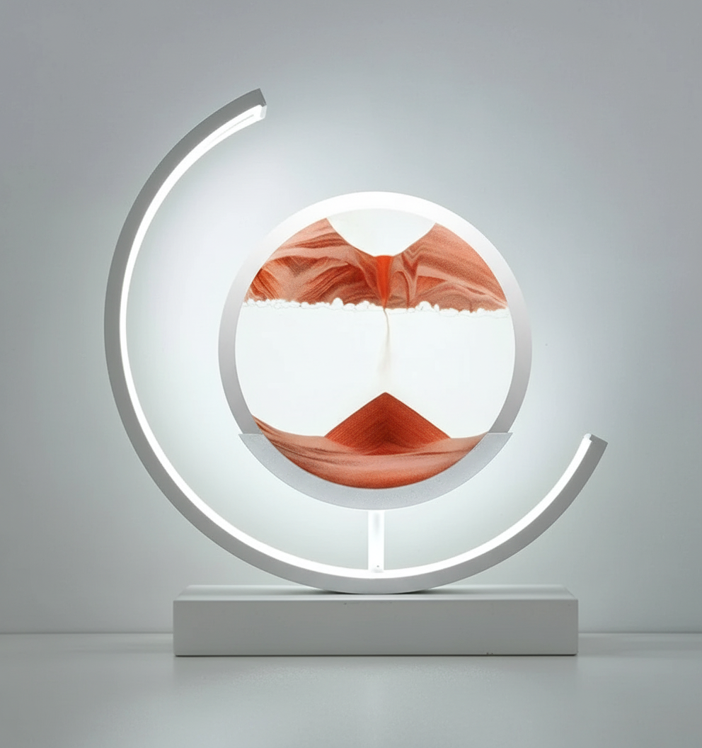 Table Lamp | Calming Glow & Sand Landscape Design | Artisan Craftsmanship | Tranquil Ambience