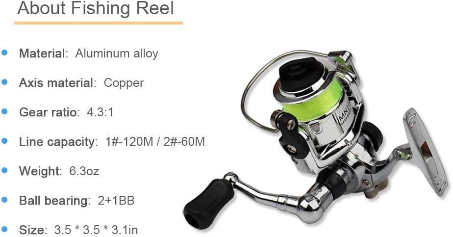 Telescopic Fishing Rod & Reel Combo | Pen-Style 1M | Carbon Fiber & EVA Handle