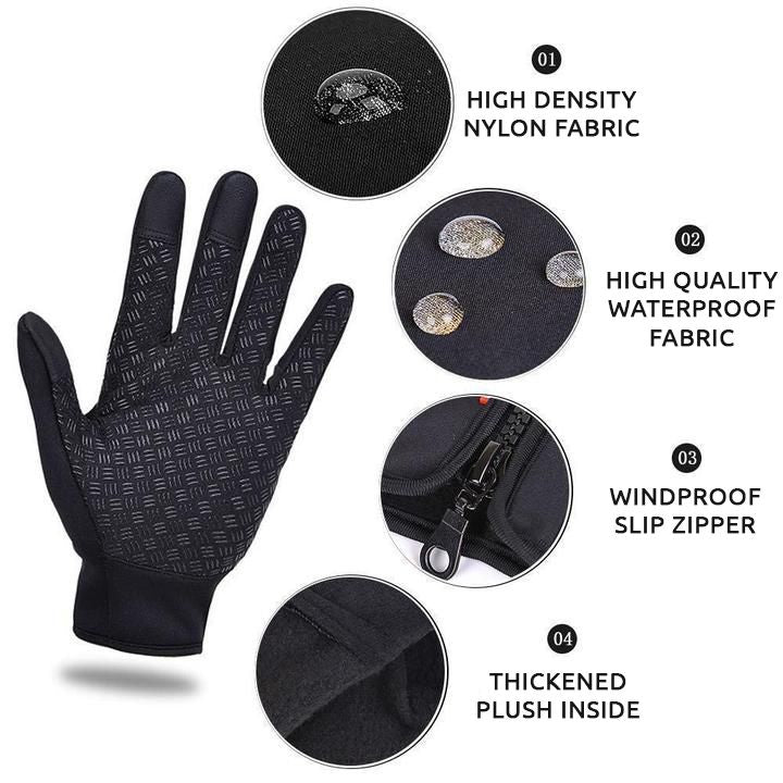 Thermal Gloves Unisex | Touchscreen & Non-Slip | Fleece Lined, USB Compatible