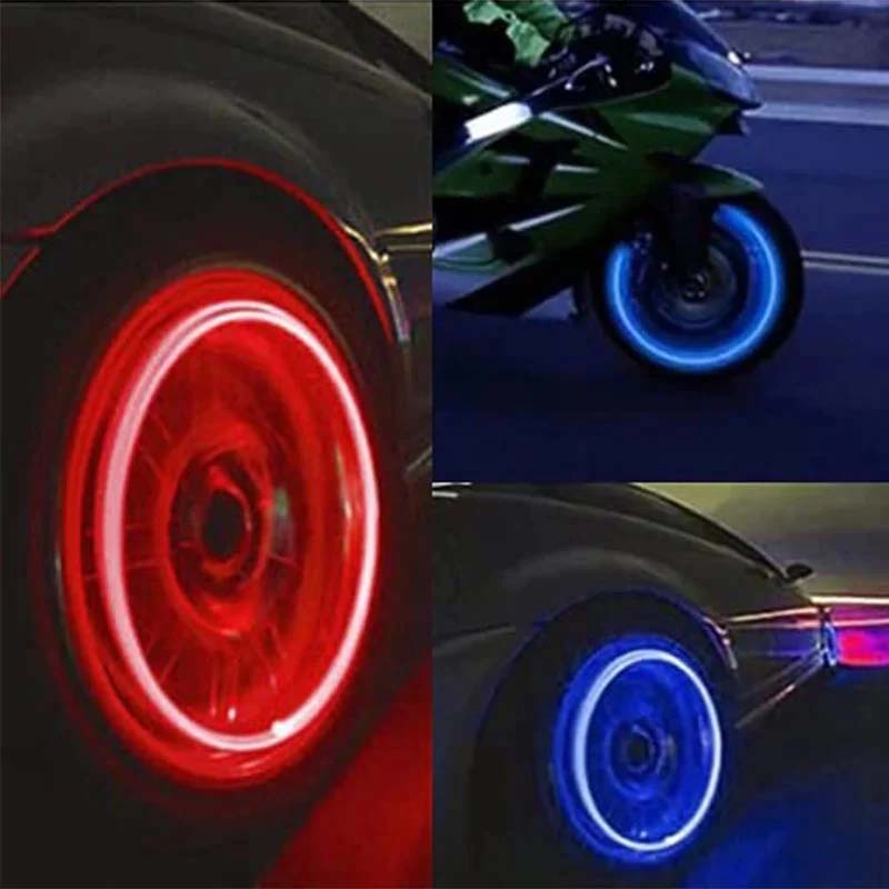 Tire Valve LED Caps | Motion-Activated LED | Waterproof & Rust-Resistant | Night Visibility