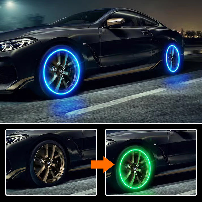 Tire Valve LED Caps | Motion-Activated LED | Waterproof & Rust-Resistant | Night Visibility