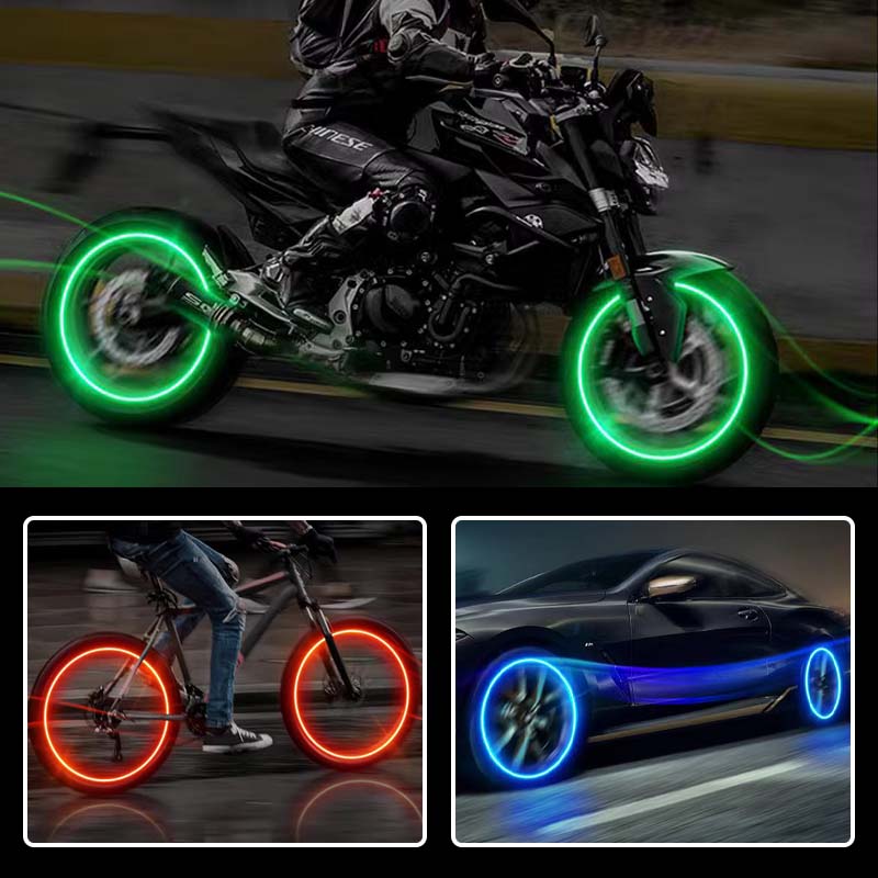 Tire Valve LED Caps | Motion-Activated LED | Waterproof & Rust-Resistant | Night Visibility